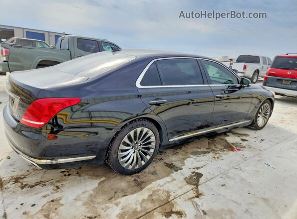 KMHG34JA2JU037593 2018 GENESIS G90 Black Tył prawy