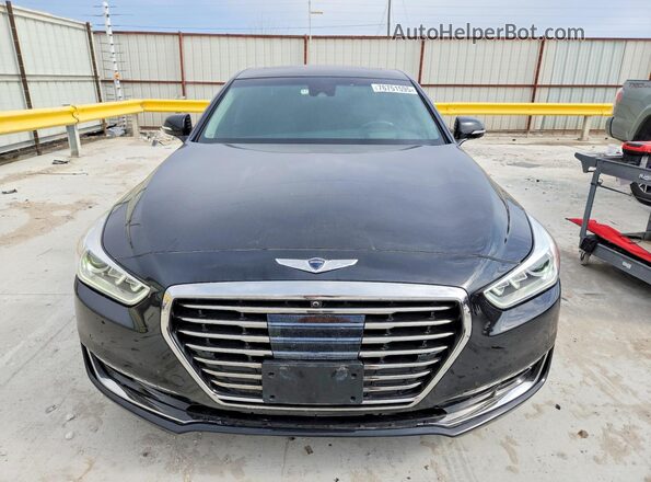 KMHG34JA2JU037593 2018 GENESIS G90 Black Widok z przodu