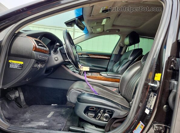 KMHG34JA2JU037593 2018 GENESIS G90 Black Widok wnętrza z przodu