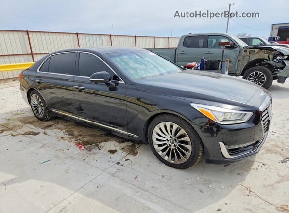 KMHG34JA2JU037593 2018 GENESIS G90 Black Przód prawy