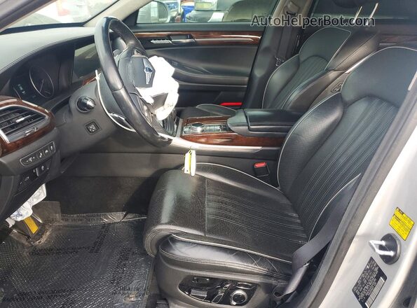 KMHG34JA3HU026385 2017 GENESIS G90 Серебряный Вид салона спереди