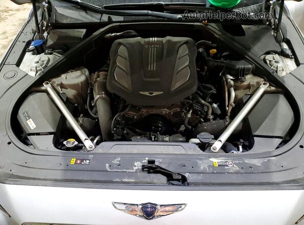 KMHG34JAXHU025413 2017 GENESIS G90 Silver Widok wnętrza z tyłu