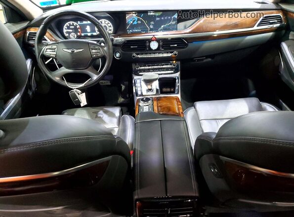 KMHG34JAXHU025413 2017 GENESIS G90 Silver Widok deski rozdzielczej