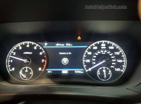 KMHG34JAXHU025413 2017 GENESIS G90 Silver Widok zestawu wskaźników
