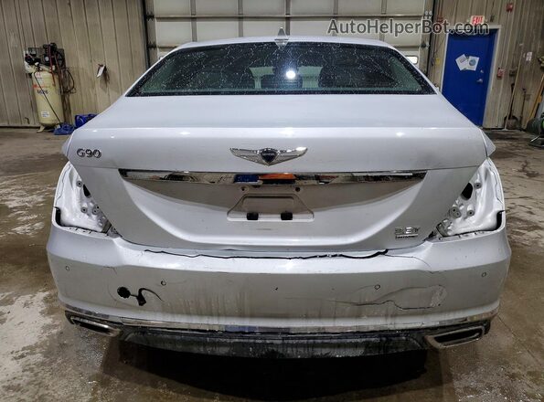 KMHG34JAXHU025413 2017 GENESIS G90 Silver Widok z tyłu