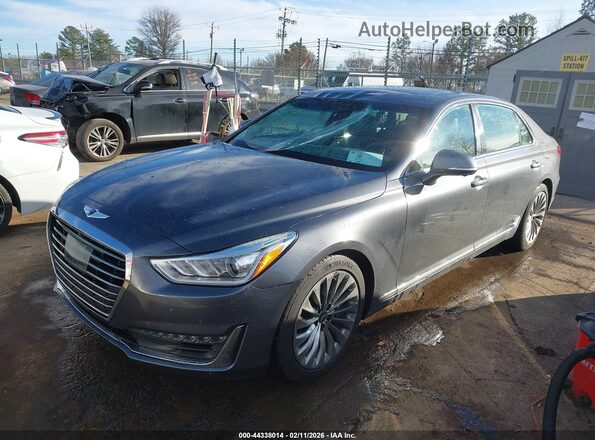 KMHG34JAXHU027209 2017 GENESIS G90 Gray წინა მარცხენა ხედი სამი მეოთხედიდან