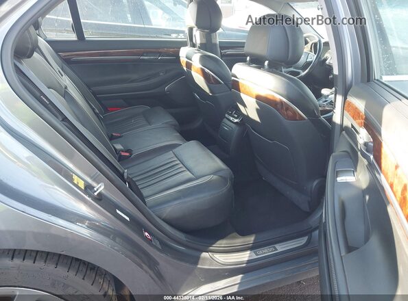 KMHG34JAXHU027209 2017 GENESIS G90 Gray VIN კოდის სტიკერის ხედი