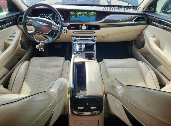 KMHG54JH3HU024370 2017 GENESIS G90 Black წინა პანელის ხედი