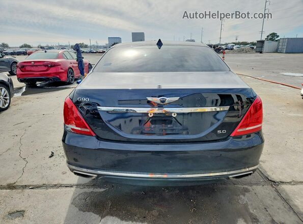 KMHG54JH3HU024370 2017 GENESIS G90 Black უკანა ხედი