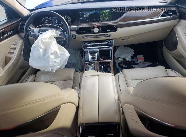 KMHG54JH4KU050709 2019 GENESIS G90 White Vista del salpicadero
