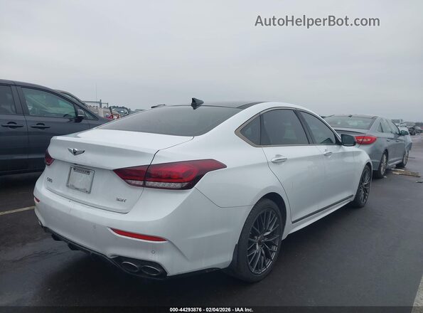 KMHGN4JB0KU299505 2019 GENESIS G80 Белый Задняя правая четверть
