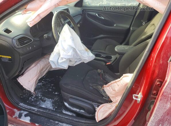 KMHH35LE5JU007188 2018 HYUNDAI ELANTRA Red Widok wnętrza z przodu