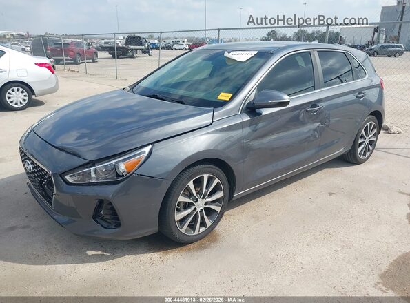 KMHH35LEXJU017814 2018 HYUNDAI ELANTRA GT Gray წინა მარცხენა ხედი სამი მეოთხედიდან