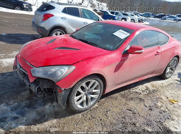 KMHHT6KJ9GU133485 2016 HYUNDAI GENESIS Красный Передняя левая четверть