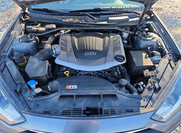 KMHHU6KJ0GU131802 2016 HYUNDAI GENESIS Gray უკანა სალონის ხედი