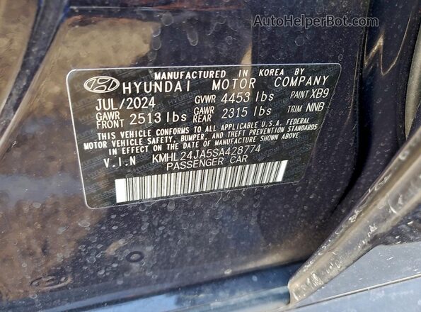 KMHL24JA5SA428774 2025 HYUNDAI SONATA Черный Вид подкапотного пространства