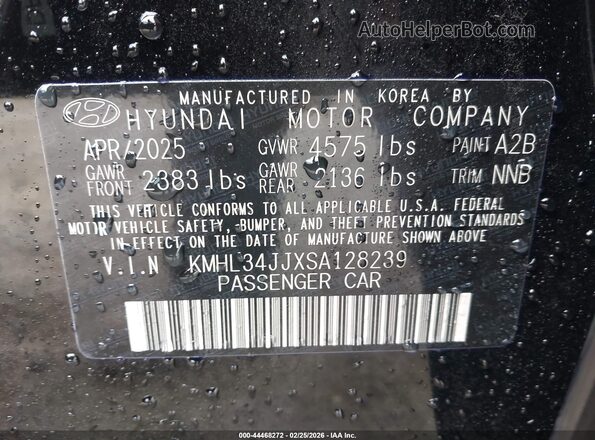 KMHL34JJXSA128239 2025 HYUNDAI SONATA HYBRID Black Vista del compartimento del motor