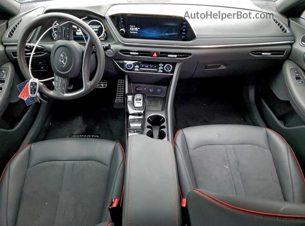 KMHL44J26NA235346 2022 HYUNDAI SONATA Gray Widok deski rozdzielczej