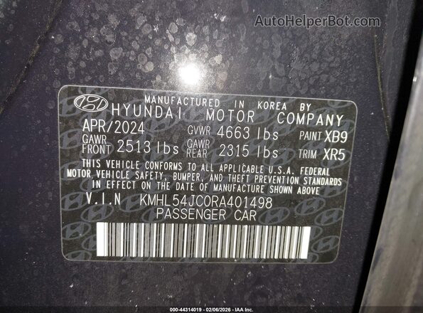 KMHL54JC0RA401498 2024 HYUNDAI SONATA Черный Вид подкапотного пространства