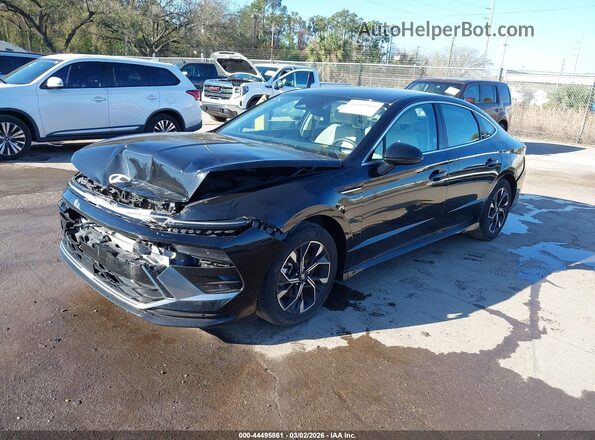KMHL64JA3SA459204 2025 HYUNDAI SONATA Black წინა მარცხენა ხედი სამი მეოთხედიდან