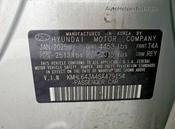 KMHL64JA4SA479154 2025 HYUNDAI SONATA Silver ძრავის განყოფილების ხედი