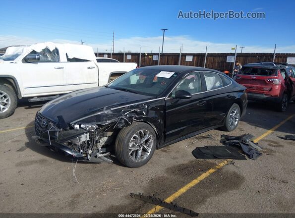 KMHL64JAXPA248363 2023 HYUNDAI SONATA Черный Передняя левая четверть