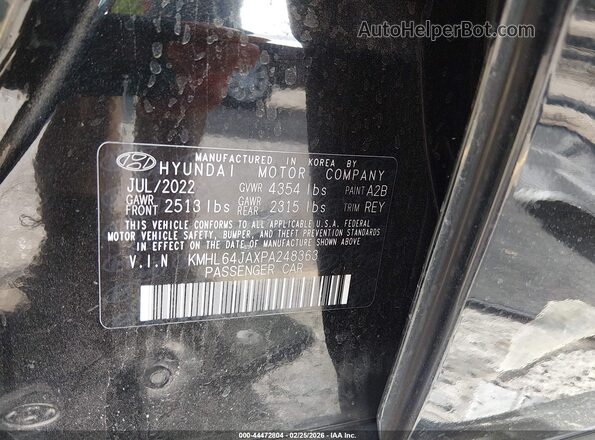 KMHL64JAXPA248363 2023 HYUNDAI SONATA Черный Вид подкапотного пространства