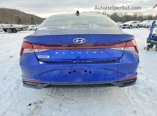 KMHLL4AG7MU111095 2021 HYUNDAI ELANTRA Blue Вид ззаду