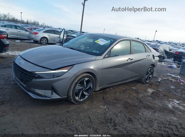 KMHLN4AJ5MU010000 2021 HYUNDAI ELANTRA HYBRID Серый Передняя левая четверть