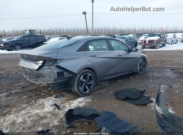 KMHLN4AJ5MU010000 2021 HYUNDAI ELANTRA HYBRID Серый Задняя правая четверть