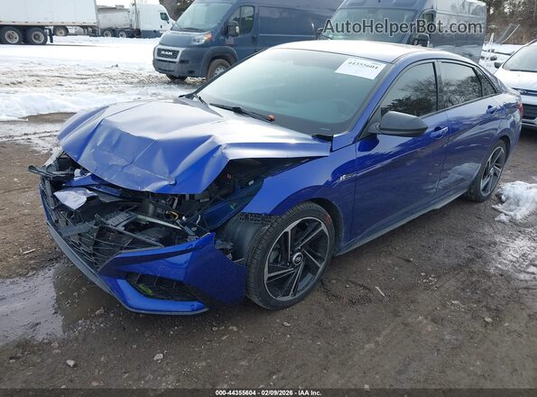 KMHLR4AF1PU620822 2023 HYUNDAI ELANTRA Blue Vista tres cuartos delantera izquierda