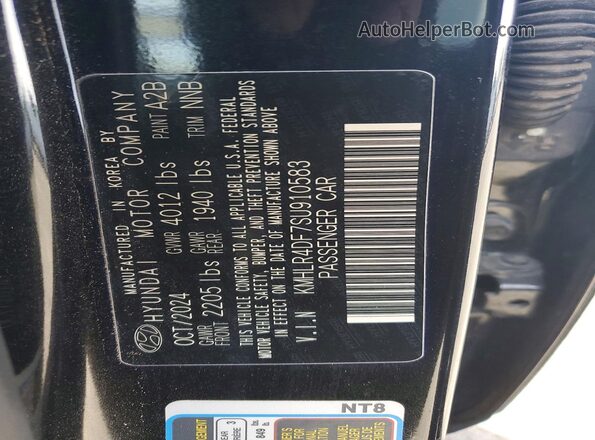 KMHLR4DF7SU910583 2025 HYUNDAI ELANTRA Black 