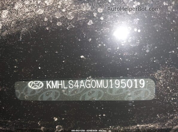 KMHLS4AG0MU195019 2021 HYUNDAI ELANTRA Blue Vista del compartimento del motor