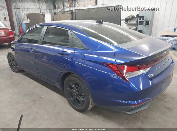 KMHLS4AG0MU195019 2021 HYUNDAI ELANTRA Blue Trasero izquierdo