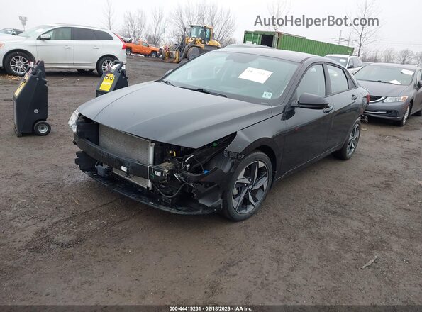 KMHLS4AG7PU616500 2023 HYUNDAI ELANTRA Черный Передняя левая четверть