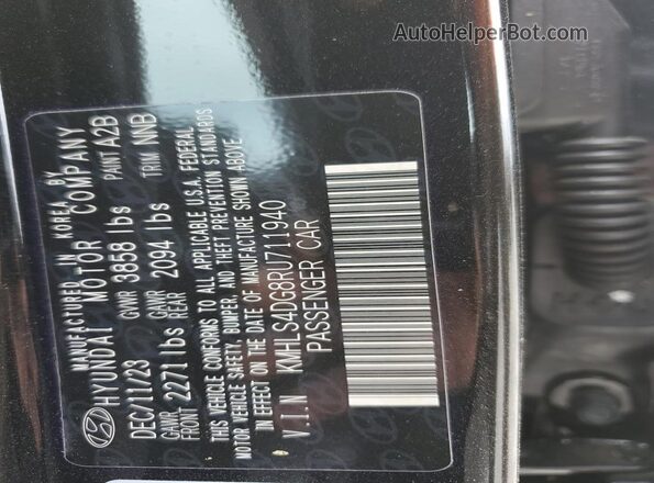 KMHLS4DG8RU711940 2024 HYUNDAI ELANTRA Черный Вид подкапотного пространства