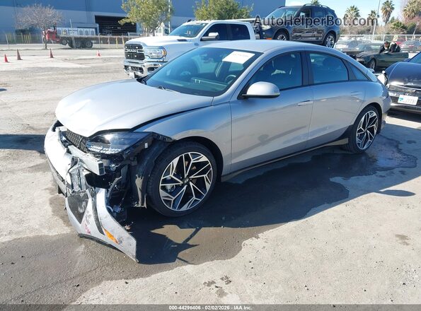 KMHM34AA8RA062207 2024 HYUNDAI IONIQ 6 Silver წინა მარცხენა ხედი სამი მეოთხედიდან