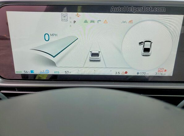 KMHM34AAXSA087907 2025 HYUNDAI IONIQ Gray Vista del cuadro de instrumentos