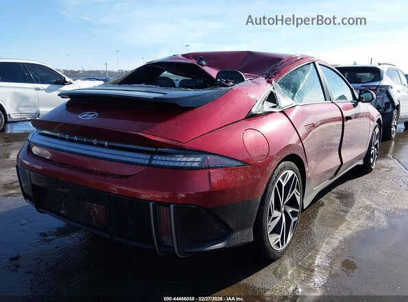 KMHM34AC6PA037563 2023 HYUNDAI IONIQ 6 Red Tył prawy