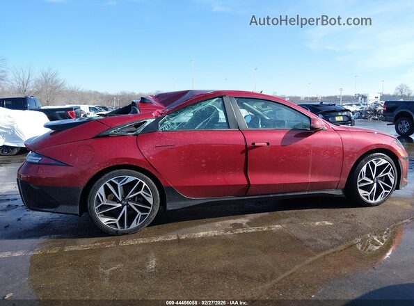 KMHM34AC6PA037563 2023 HYUNDAI IONIQ 6 Red Widok wnętrza z tyłu