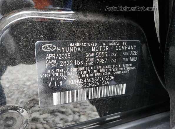 KMHM34AC9SA105296 2025 HYUNDAI IONIQ Черный Вид подкапотного пространства