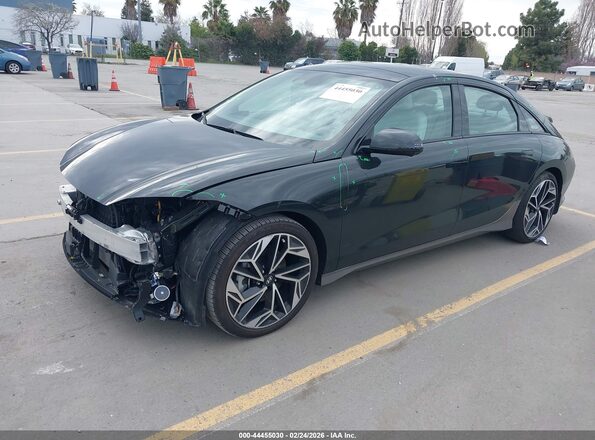 KMHM54AA3RA061279 2024 HYUNDAI IONIQ 6 Black წინა მარცხენა ხედი სამი მეოთხედიდან