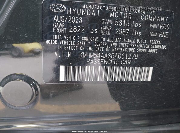 KMHM54AA3RA061279 2024 HYUNDAI IONIQ 6 Black ძრავის განყოფილების ხედი