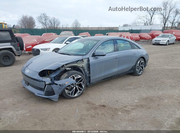 KMHM54AC9SA086565 2025 HYUNDAI IONIQ 6 Gray წინა მარცხენა ხედი სამი მეოთხედიდან