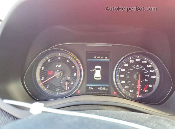 KMHT36AH0NU013001 2022 HYUNDAI VELOSTER Red Instrument cluster view