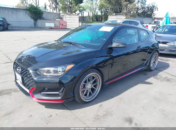 KMHT36AH2NU015249 2022 HYUNDAI VELOSTER N Black Առջևի ձախ երեք քառորդ տեսարան