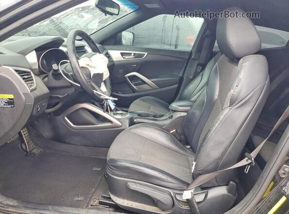 KMHTC6AD1GU248426 2016 HYUNDAI VELOSTER Black წინა სალონის ხედი