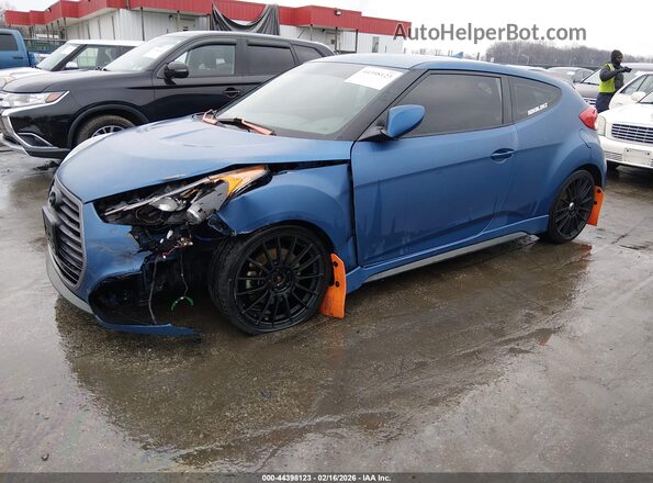 KMHTC6AE2GU251165 2016 HYUNDAI VELOSTER Blue წინა მარცხენა ხედი სამი მეოთხედიდან