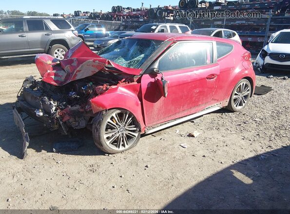 KMHTC6AE3GU279699 2016 HYUNDAI VELOSTER Red წინა მარცხენა ხედი სამი მეოთხედიდან
