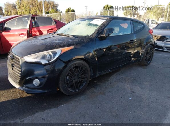KMHTC6AE9GU266021 2016 HYUNDAI VELOSTER Black Vista tres cuartos delantera izquierda